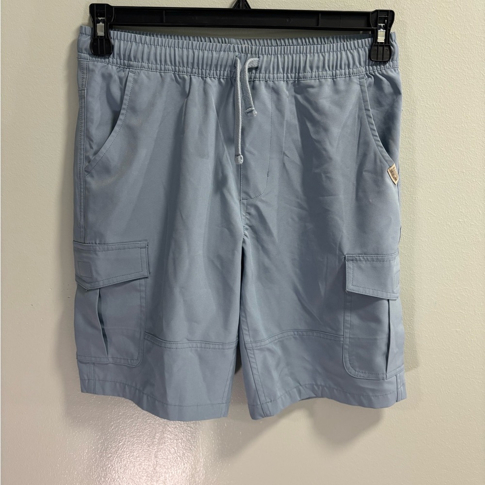 Weatherproof Vintage Boys Light Blue Cargo Shorts Size L 14/16‎ Drawstring Waist